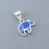 Small Lapis Inlay Bear Pendant