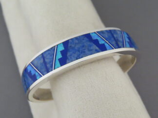 Lovely Inlay Cuff Bracelet with Lapis & Opal