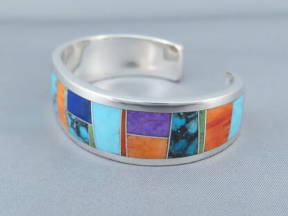 Inlaid Multi-Color Cuff Bracelet