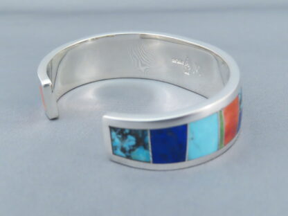 Inlaid Multi-Color Cuff Bracelet