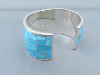 Turquoise Inlay Bracelet Cuff (Wide)