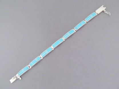 Turquoise Inlay Link Bracelet