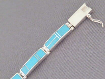 Turquoise Inlay Link Bracelet