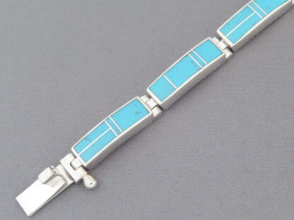 Turquoise Inlay Link Bracelet