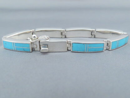 Turquoise Inlay Link Bracelet