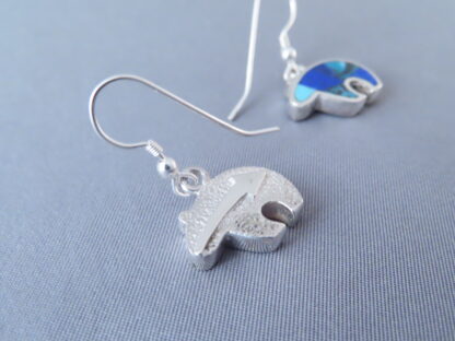 Turquoise & Lapis Inlay Earrings (Bears)