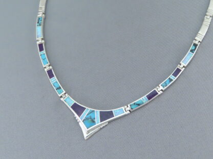 Inlaid Necklace with Turquoise & Opal & Sugilite