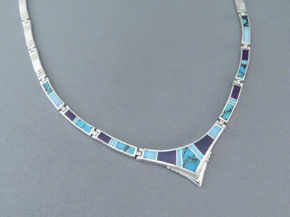 Inlaid Necklace with Turquoise & Opal & Sugilite