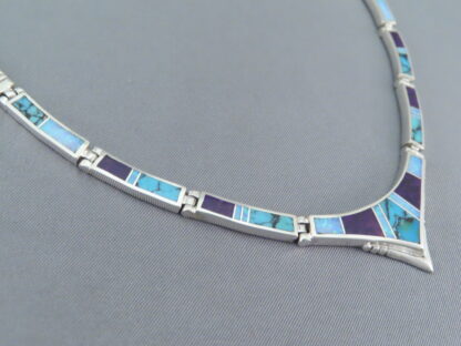 Inlaid Necklace with Turquoise & Opal & Sugilite