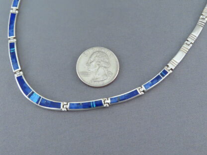 LOVELY Inlay Necklace with Lapis & Opal