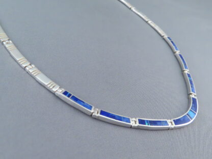 LOVELY Inlay Necklace with Lapis & Opal