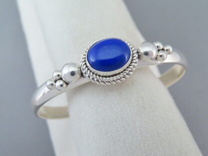 Artie Yellowhorse Lapis &  Sterling Silver Cuff Bracelet