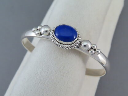 Artie Yellowhorse Lapis &  Sterling Silver Cuff Bracelet