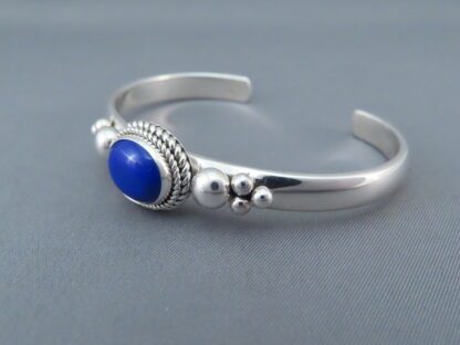 Artie Yellowhorse Lapis &  Sterling Silver Cuff Bracelet