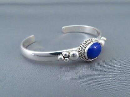 Artie Yellowhorse Lapis &  Sterling Silver Cuff Bracelet