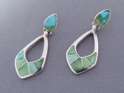 Sonoran Gold Turquoise Inlay Earrings