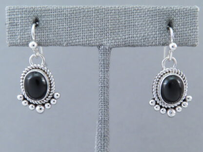 Black Onyx Earrings by Artie Yellowhorse (hooks)