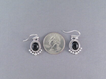 Black Onyx Earrings by Artie Yellowhorse (hooks)