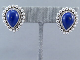 Artie Yellowhorse Lapis & Sterling Silver Earrings