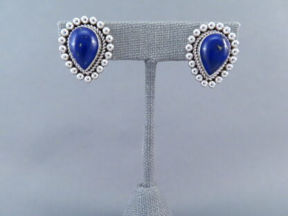 Artie Yellowhorse Lapis & Sterling Silver Earrings