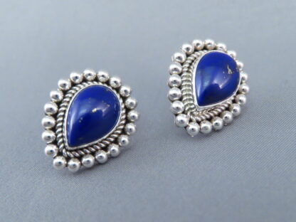 Artie Yellowhorse Lapis & Sterling Silver Earrings