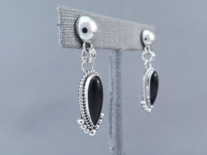 Long Onyx Earrings by Artie Yellowhorse