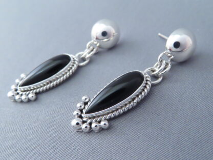 Long Onyx Earrings by Artie Yellowhorse