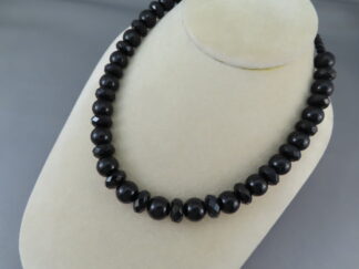 Black Onyx & Silver Bead Necklace by Artie Yellowhorse