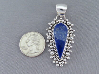 Lapis & Sterling Silver Pendant by Artie Yellowhorse