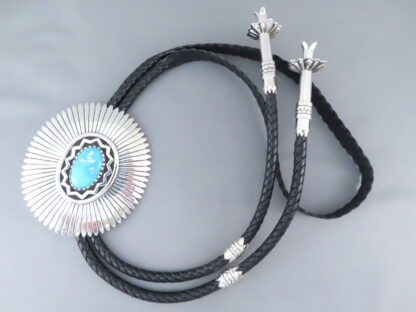 Blue Gem Turquoise Bolo Tie by Wyatt Lee-Anderson