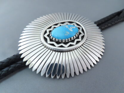 Blue Gem Turquoise Bolo Tie by Wyatt Lee-Anderson