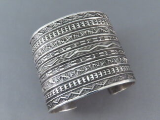 Wide Sunshine Reeves Sterling Silver Cuff Bracelet