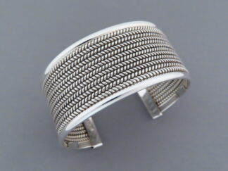 Artie Yellowhorse Sterling Silver ‘Mesh’ Cuff Bracelet