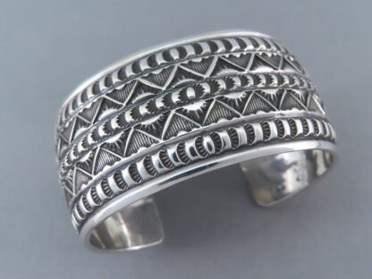 Sterling Silver Cuff Bracelet by Andy Cadman (wider)