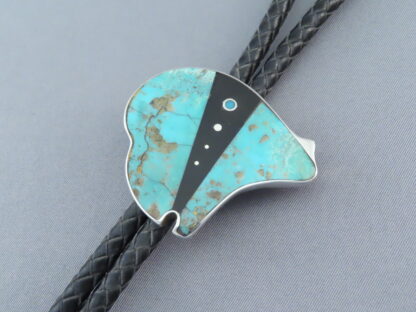 Inlaid BEAR Bolo Tie by Jimmy Poyer