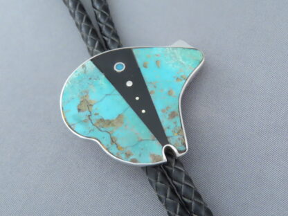 Inlaid BEAR Bolo Tie by Jimmy Poyer