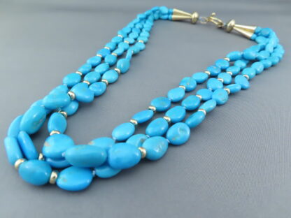 Sleeping Beauty Turquoise & 14kt Gold Necklace