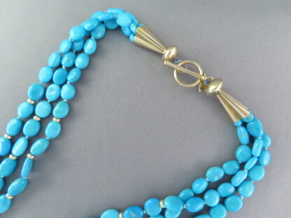 Sleeping Beauty Turquoise & 14kt Gold Necklace