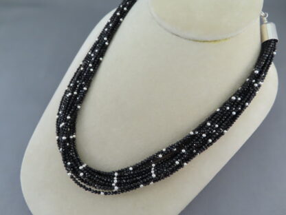 Black Spinel Necklace by Desiree Yellowhorse