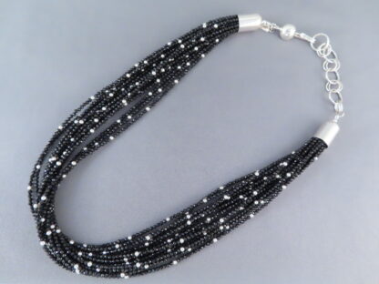 Black Spinel Necklace by Desiree Yellowhorse