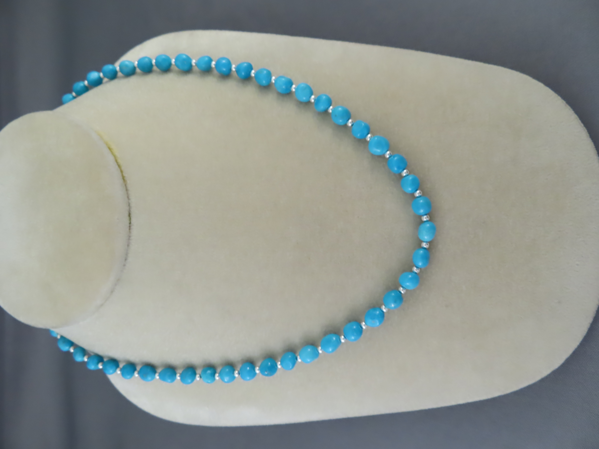 Shorter Sleeping Beauty Turquoise Necklace – Single Strand