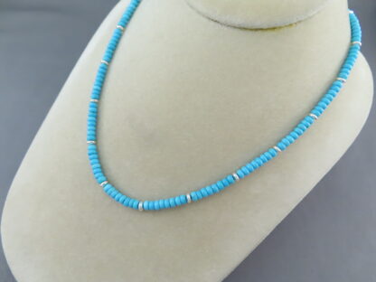 Small-Bead Sleeping Beauty Turquoise Necklace by Desiree Yellowhorse