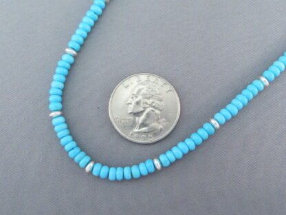 Small-Bead Sleeping Beauty Turquoise Necklace by Desiree Yellowhorse