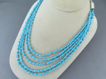 Layered Sleeping Beauty Turquoise Necklace by Desiree Yellowhorse