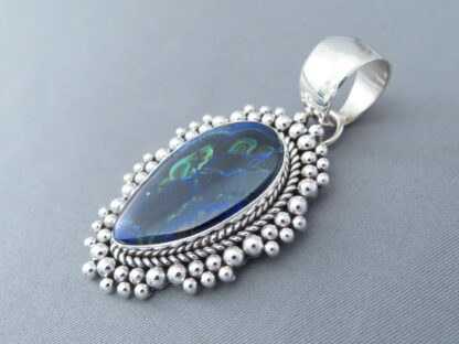 Azurite/Malachite Pendant by Artie Yellowhorse