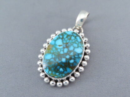 Turquoise Pendant by Artie Yellowhorse (Kingman Turquoise)