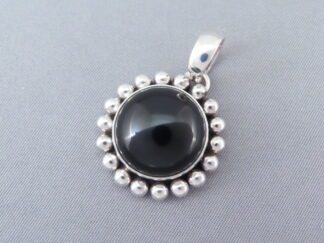 Sterling Silver & Onyx Pendant by Artie Yellowhorse