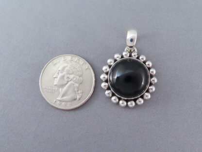 Sterling Silver & Onyx Pendant by Artie Yellowhorse