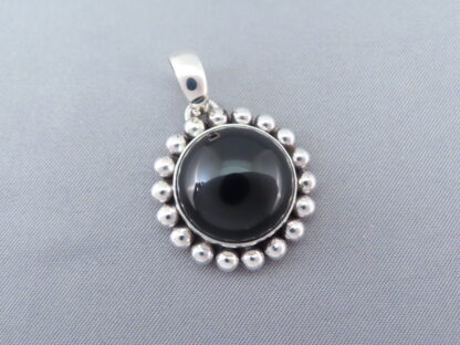 Sterling Silver & Onyx Pendant by Artie Yellowhorse