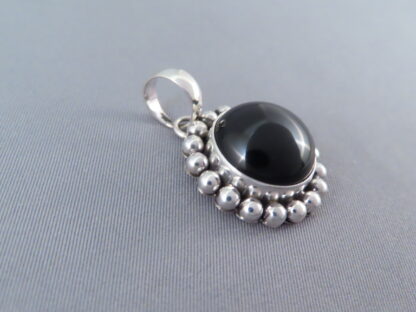 Sterling Silver & Onyx Pendant by Artie Yellowhorse